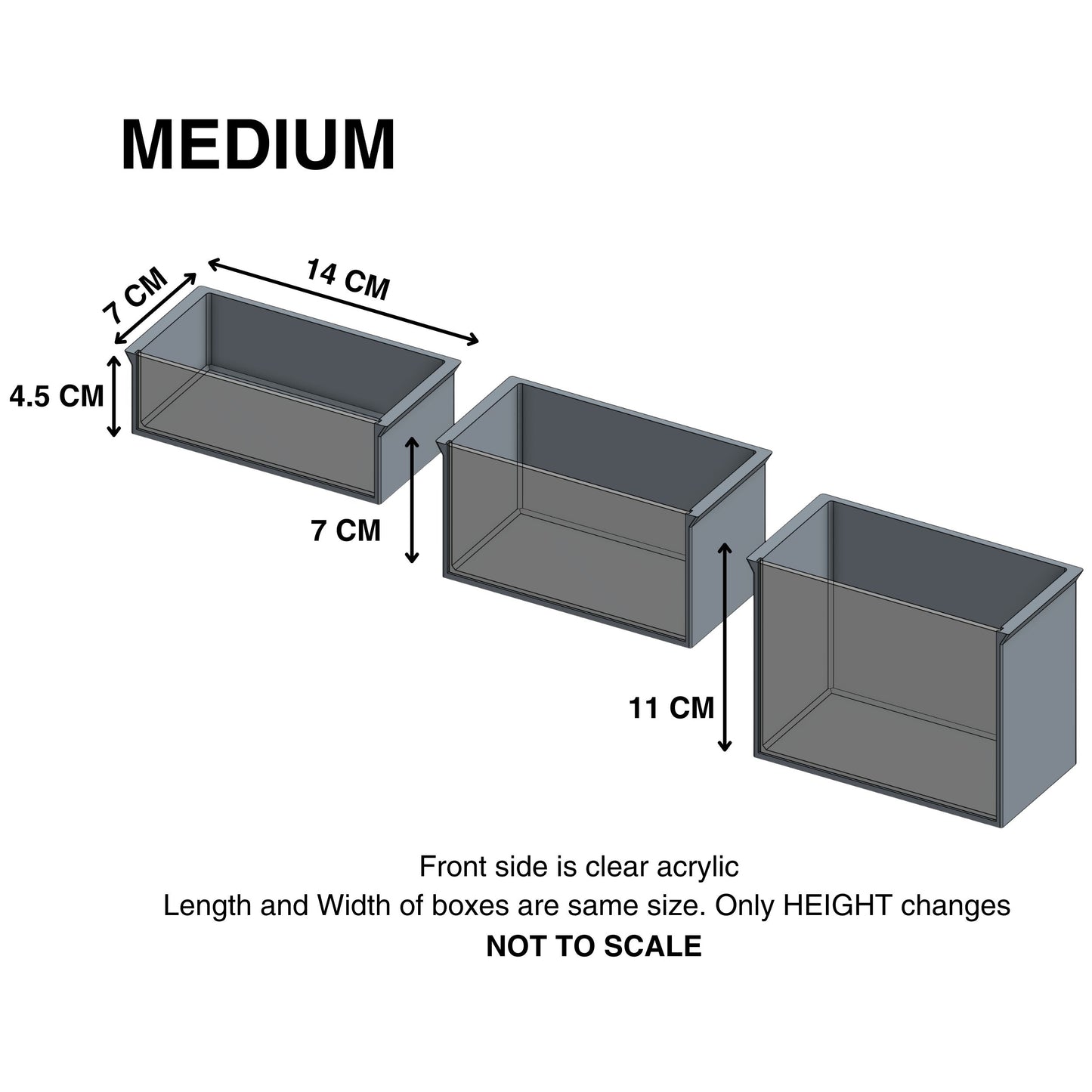 Clear Drawers for Ikea Skadis