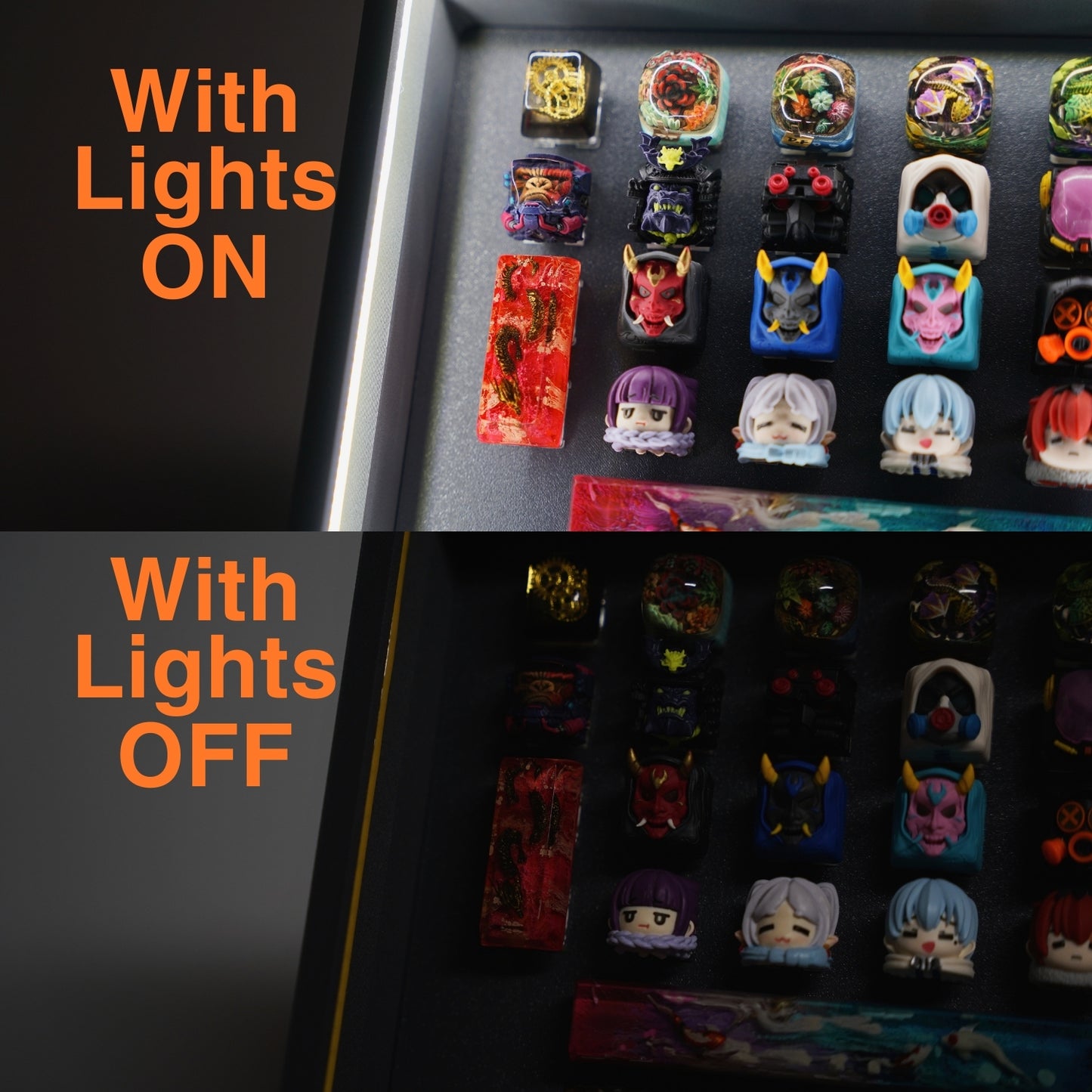 Artisan Keycap Box Large with Built-in Lights